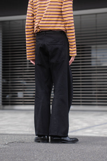 3D TWISTED WIDE LEG JEANS