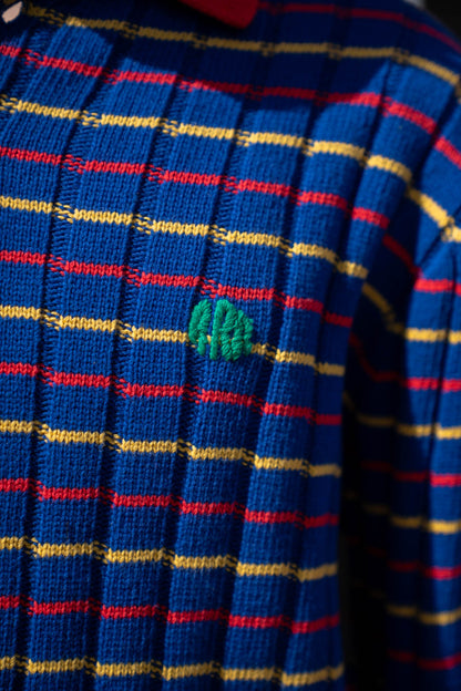 KNITTED CROPPED POLO SHIRT