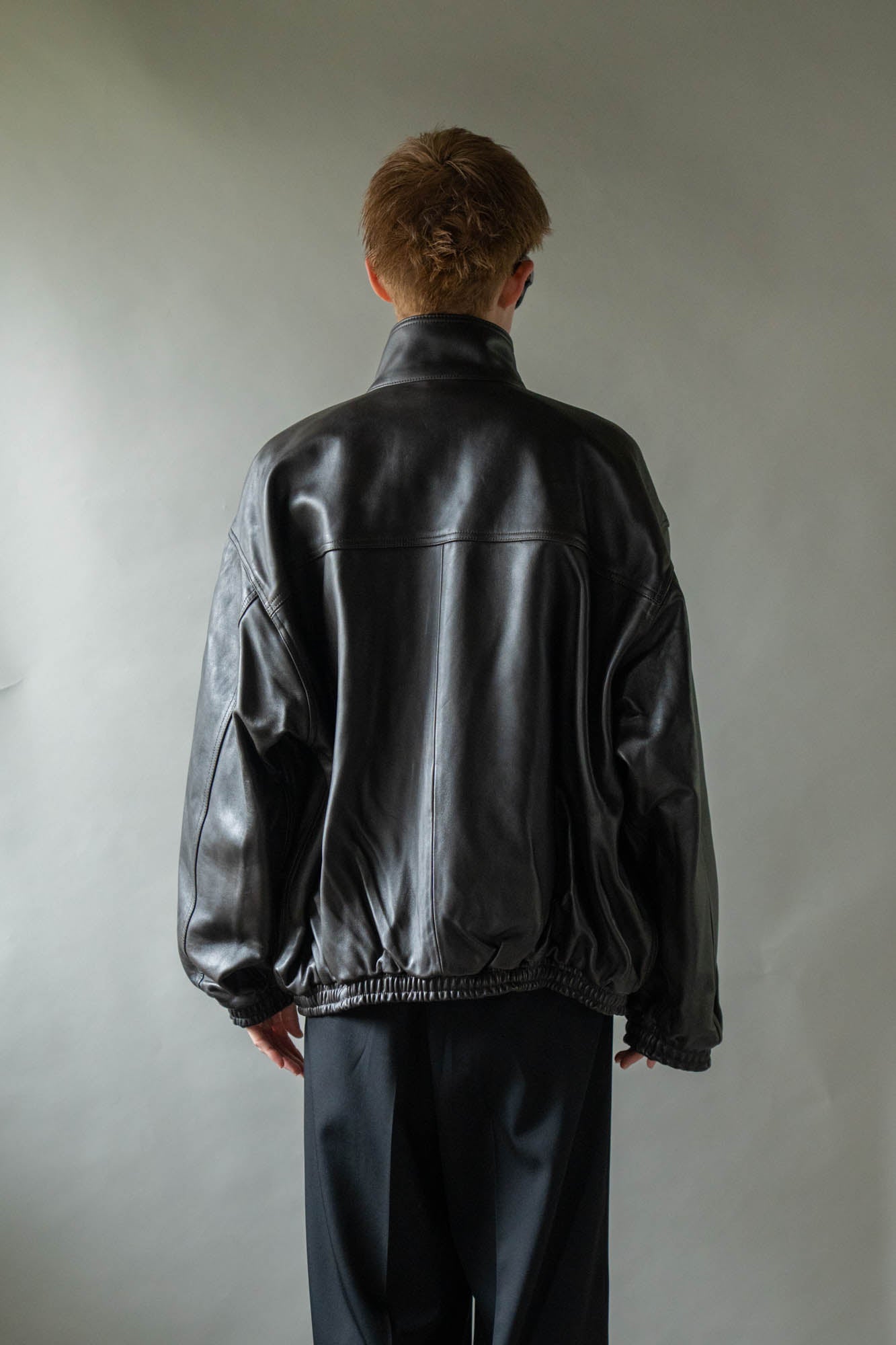 SHEEP LEATHER STAND COLLAR JACKET(ST.1553)