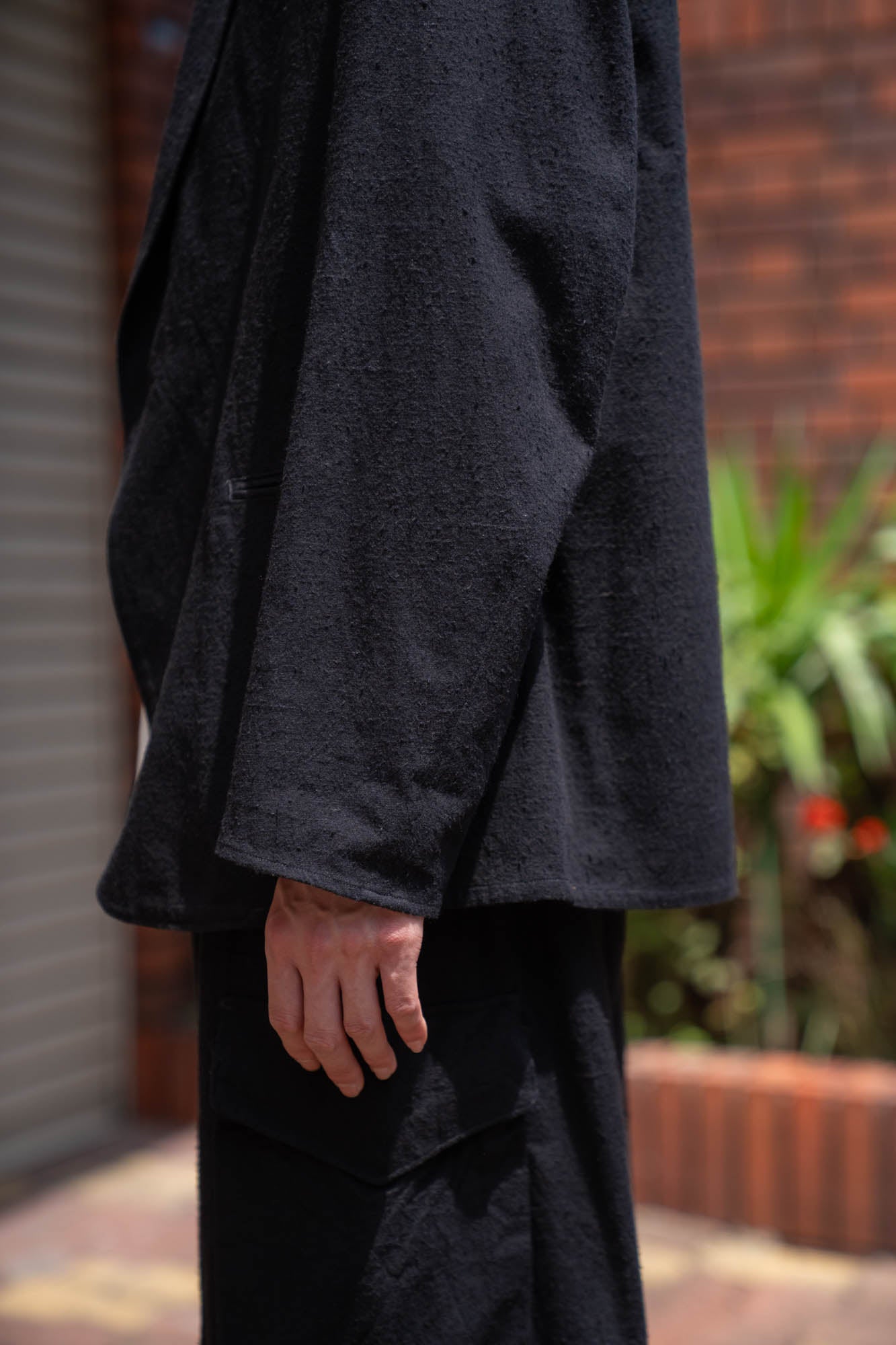 Silk/Cotton Nep Cardigan Jacket