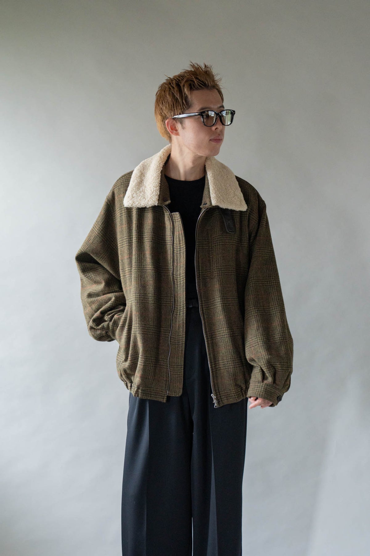DETATCHABLE COLLAR BRITISH TWEED JACKET(ST.1577)