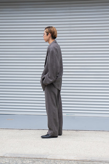 WOOL/CASHMERE FLEECE SINGLE BREASTED JACKET(ST.1268)