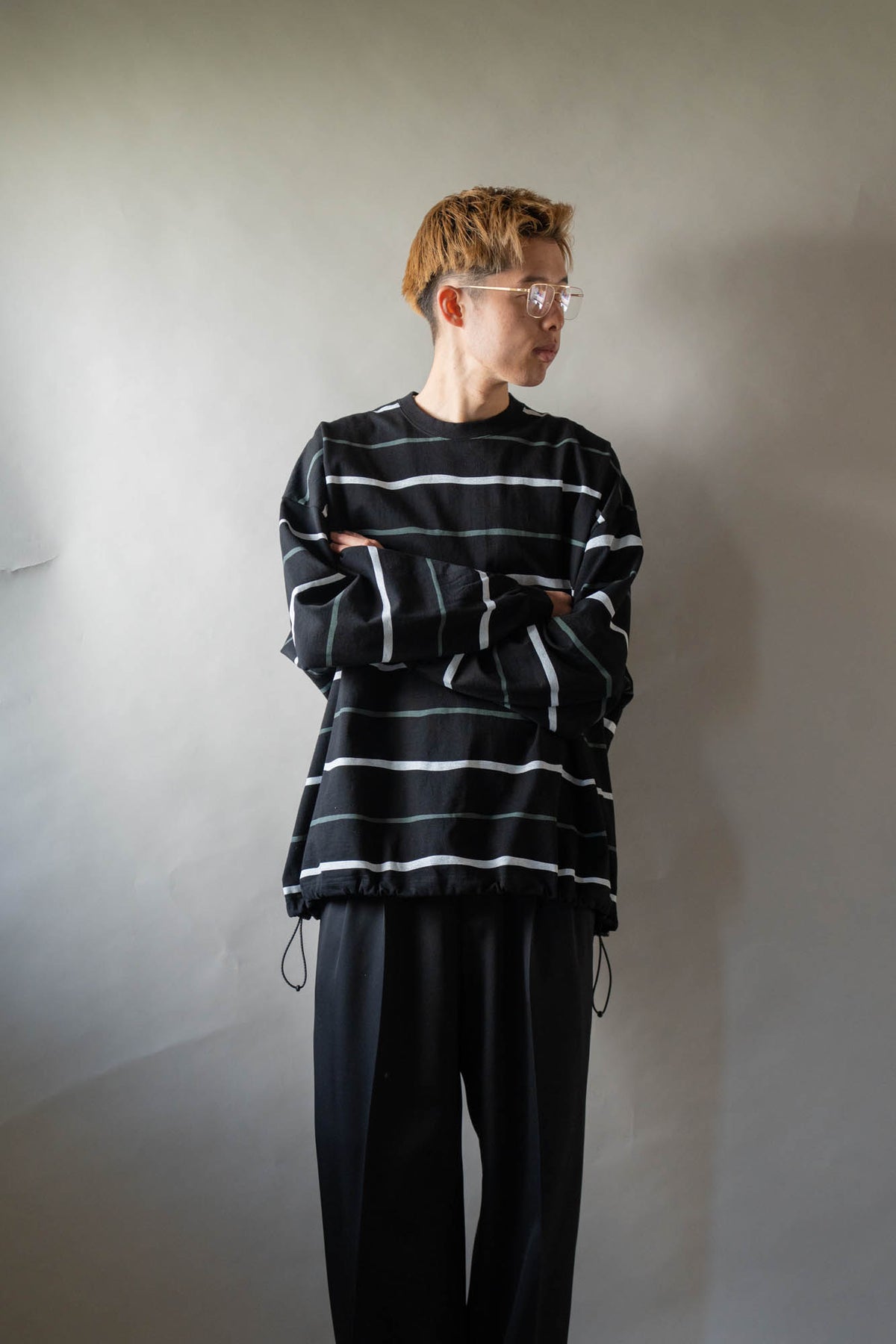 SUPER BIG STRIPE LS TEE