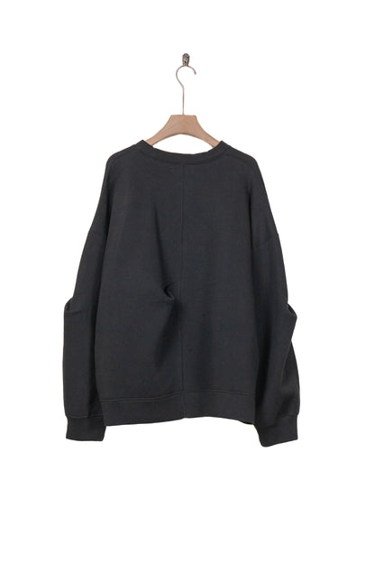 COTTON DOUBLE KNIT TUCKED CREW NECK LS (ST.1118)