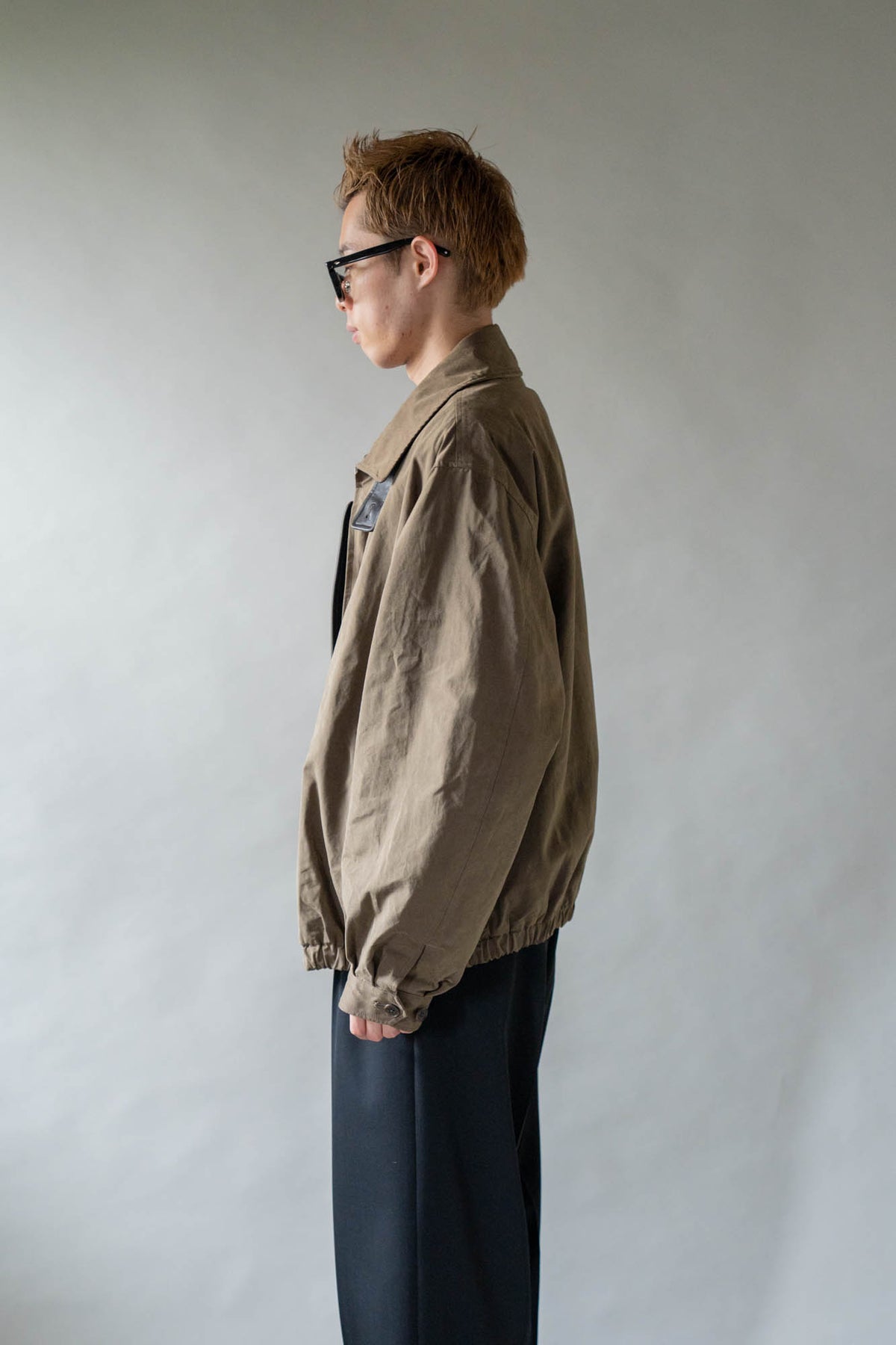 DETATCHABLE COLLAR RESIN-FINISH COTTON JACKET(ST.1576)