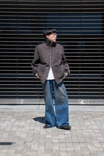 CUT-OFF MOUTON JACKET(ST.1222)