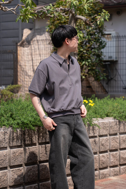 HALF ZIP JERSEY SHORT SLEEVE