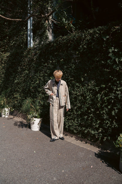 FLLOWER SAK LINEN STRIPE JACKET