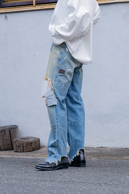 Organic Cotton Denim Pants*Crashed