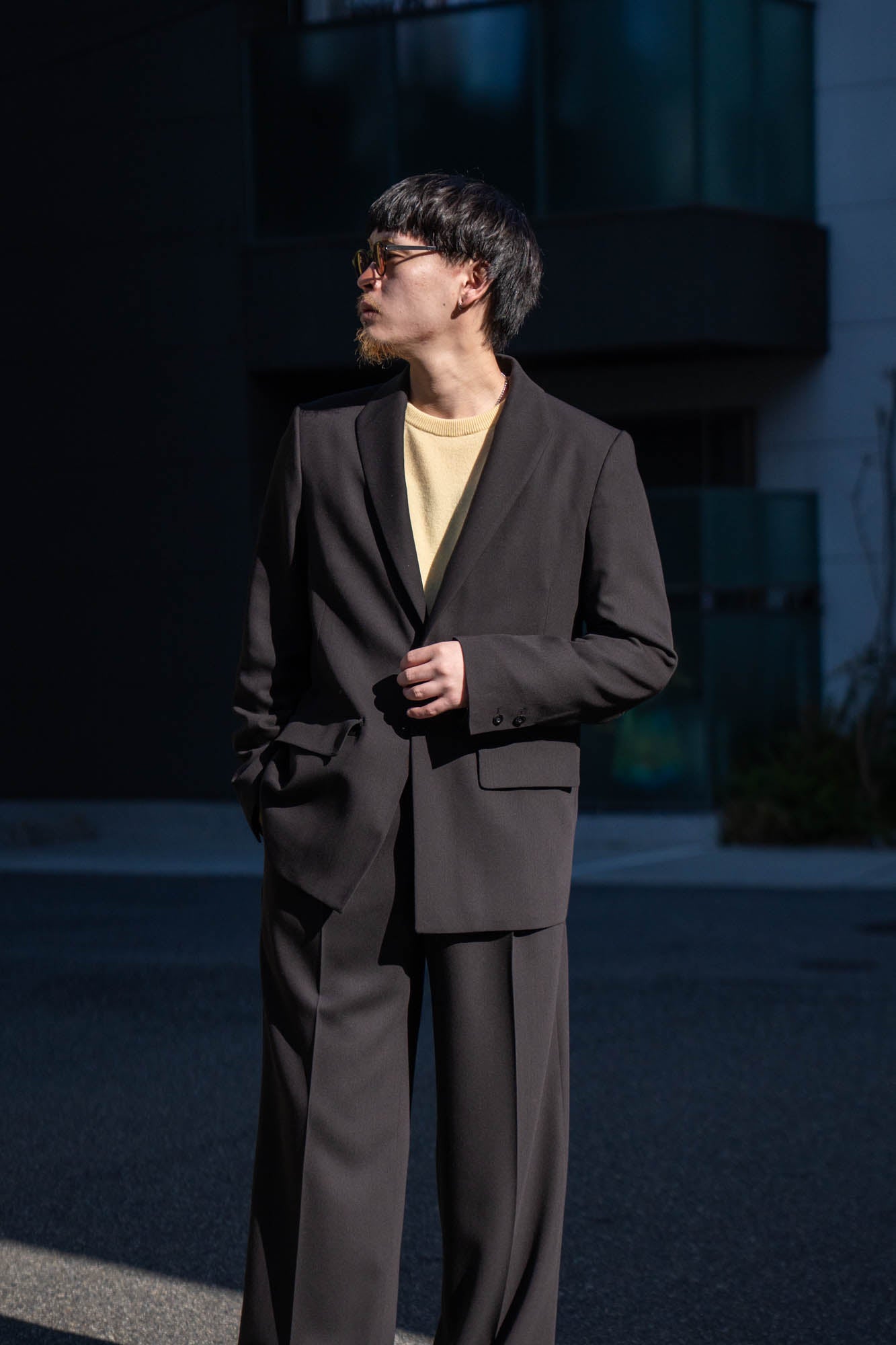 MODIFIED SHAWL COLLAR JACKET