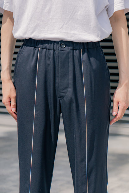 WOOL GABARDINE ZIP TROUSERS PT