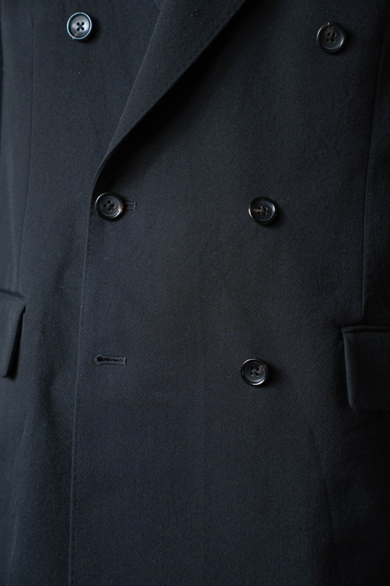 Wool Gabardine Double-Breasted Jacket