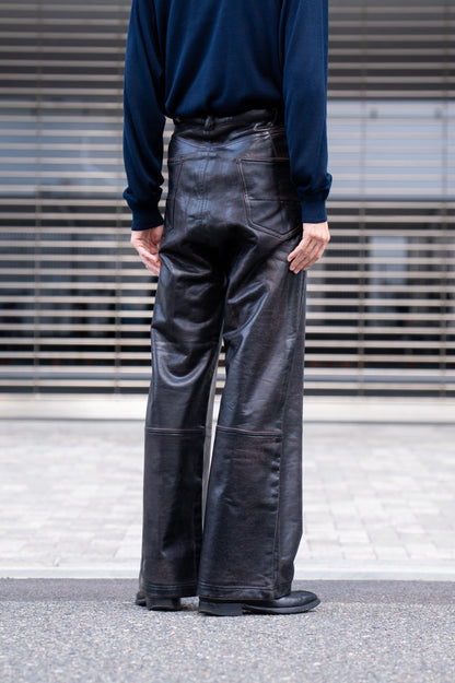 CRACKING COATED WIDE PANTS .14