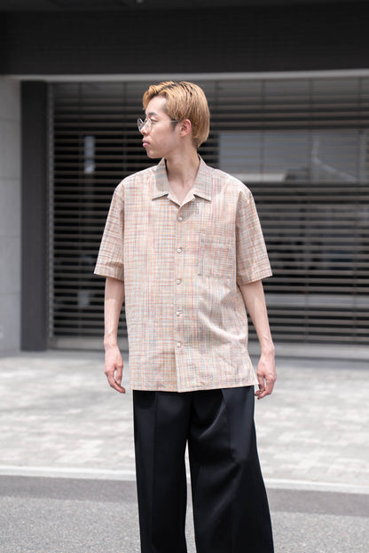 cotton ikat check shirt
