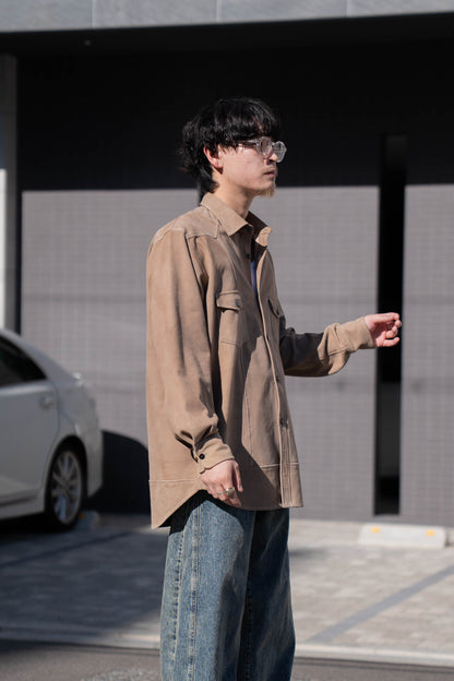 sheep suede light shirt