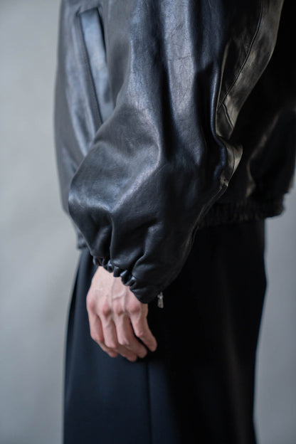 MOUTON COLLAR CALF ZIP JACKET(ST.1549)