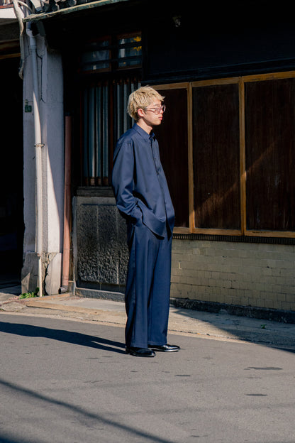 SILK WOOL EASY TROUSERS