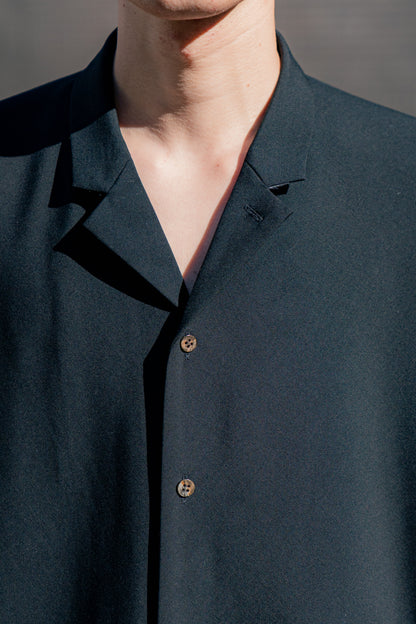 OVERSHIRT WITH NOTCHED LAPEL IN WOOL TROPICAL