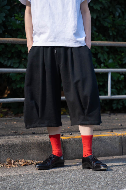 Pleated Balloon Sweat Shorts