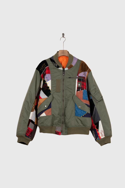 Quilt bomber jacket