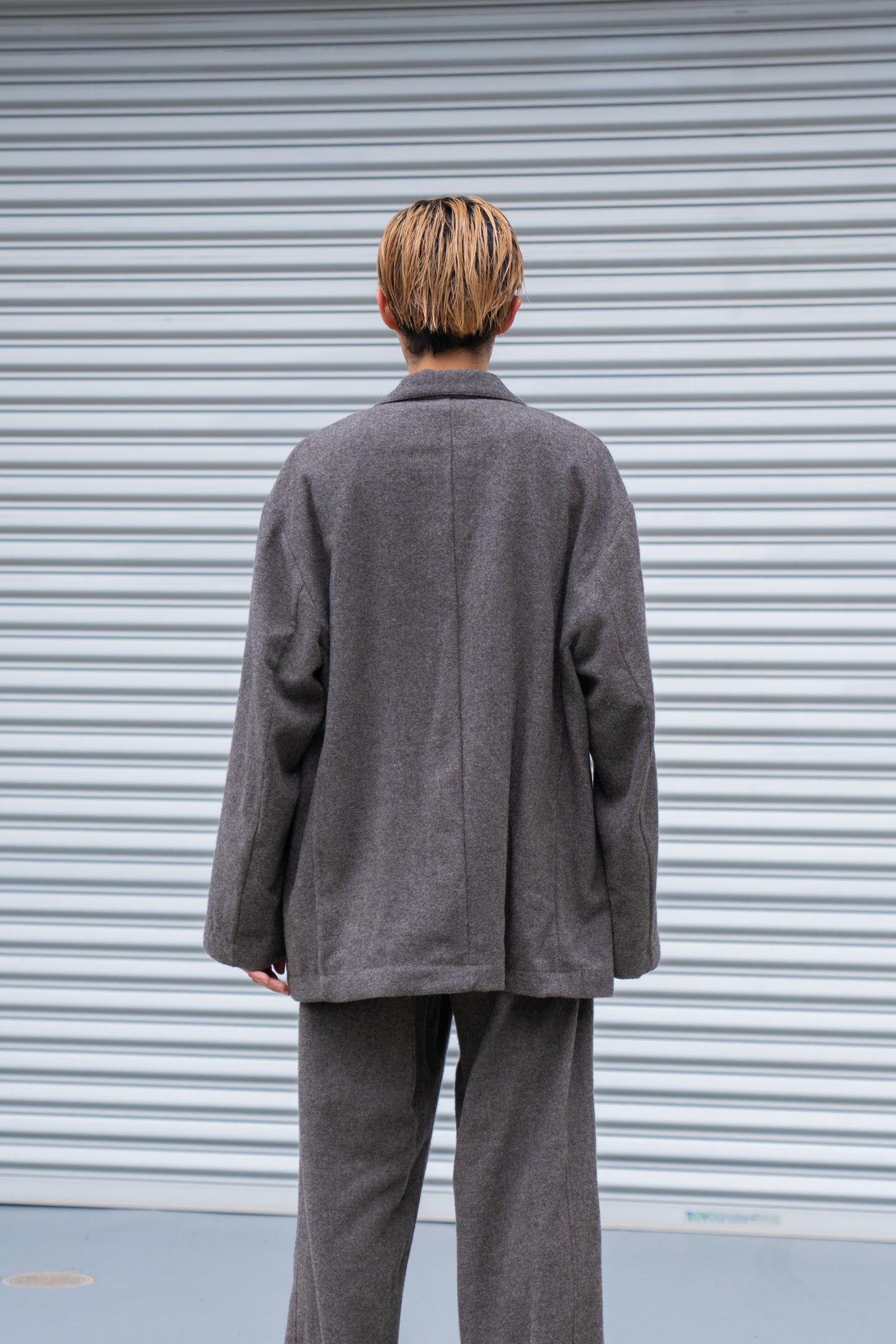 WOOL/CASHMERE FLEECE SINGLE BREASTED JACKET(ST.1268)