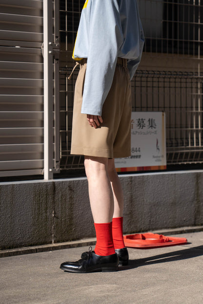 Work Shorts in Wool Gabardine