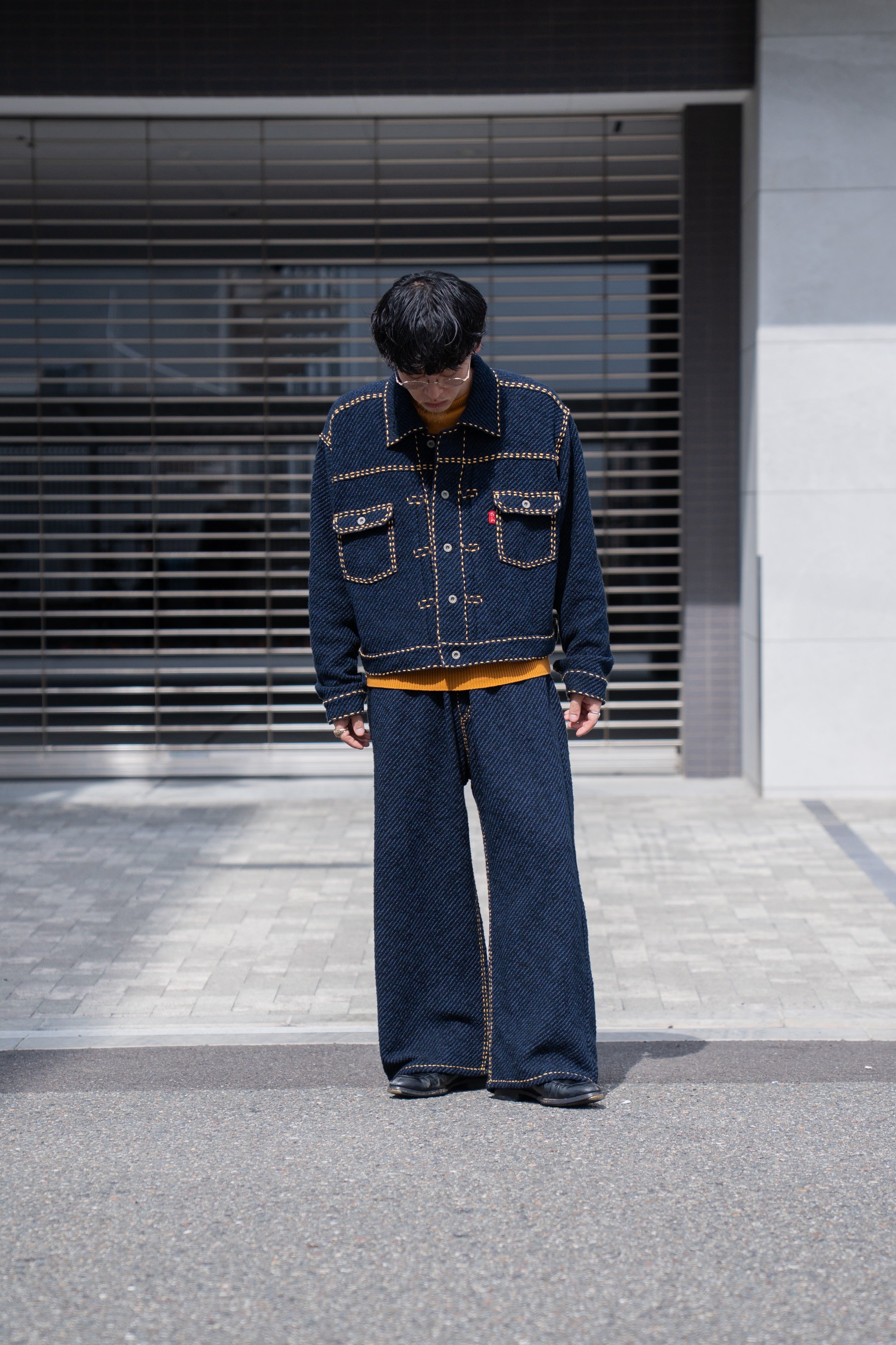 gim context（ジムコンテキスト） - Hand Stitched Rigid Denim Knit