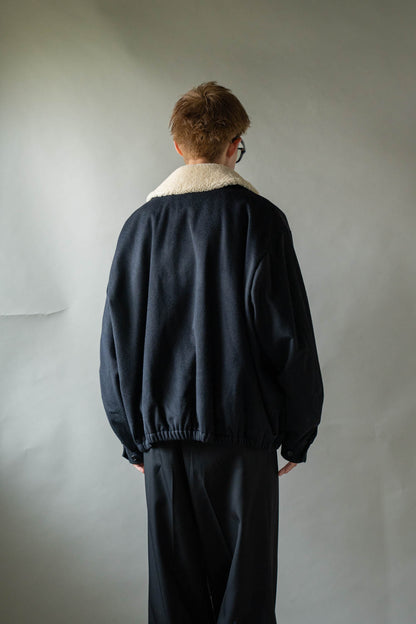 MOUTON COLLAR WOOL CASHMERE PADDED JACKET(ST.1546)