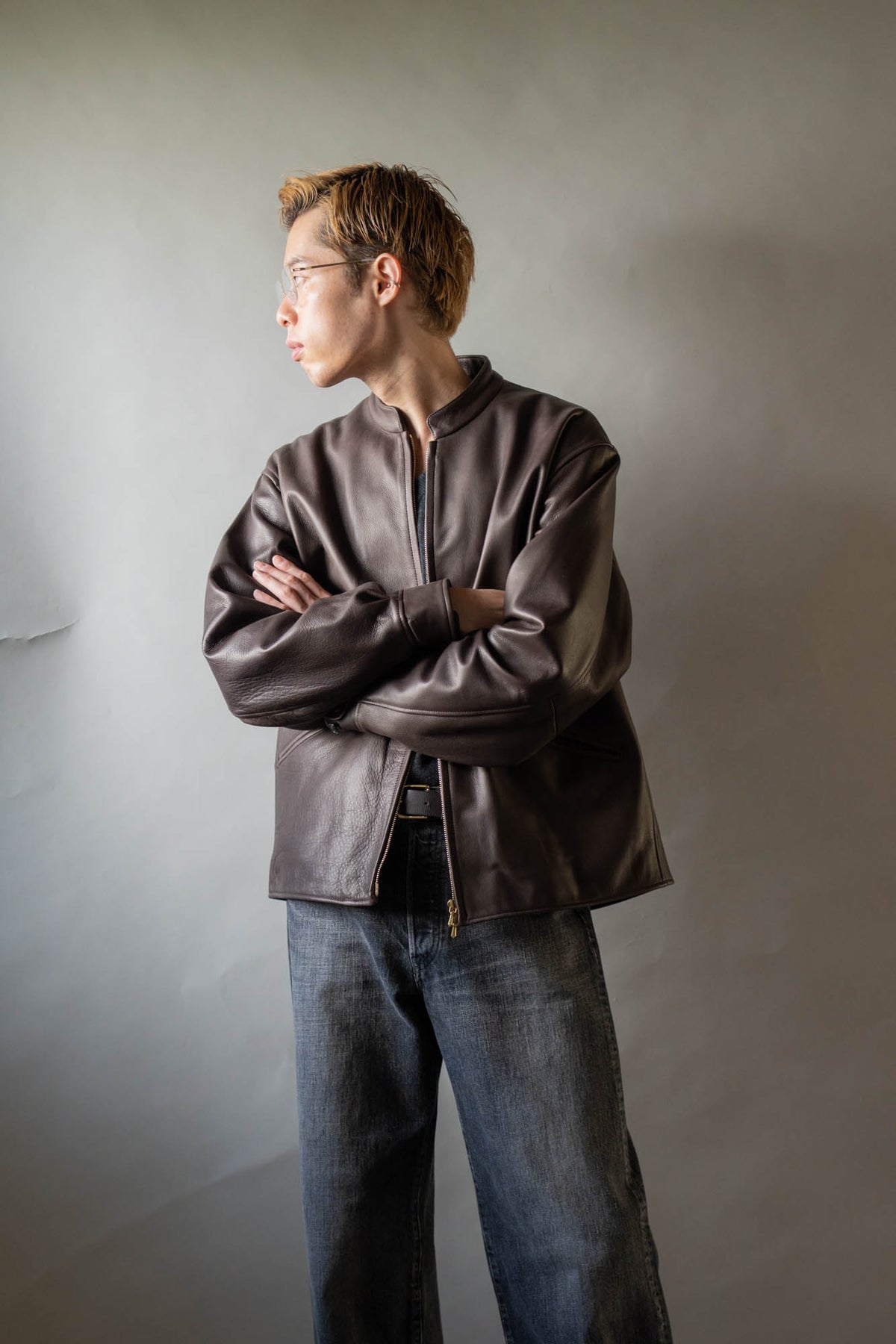 Steer Leather Racer Jacket
