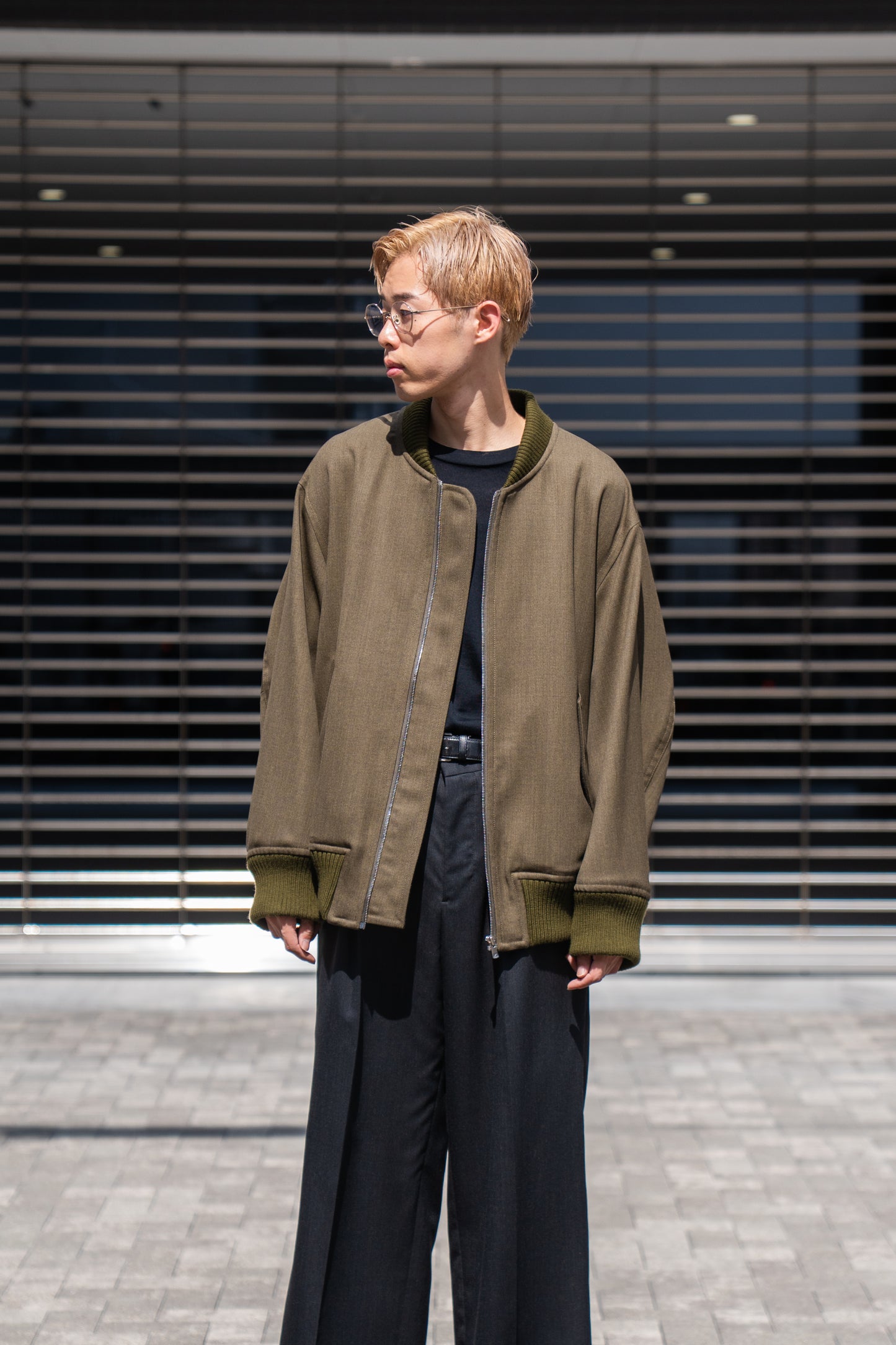 MA-1 BOMBER JACKET IN WOOL SERGE