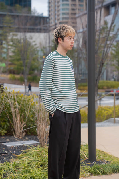 sign別注 Hand-Embroidered Stripe Long Sleeve T-Shirt