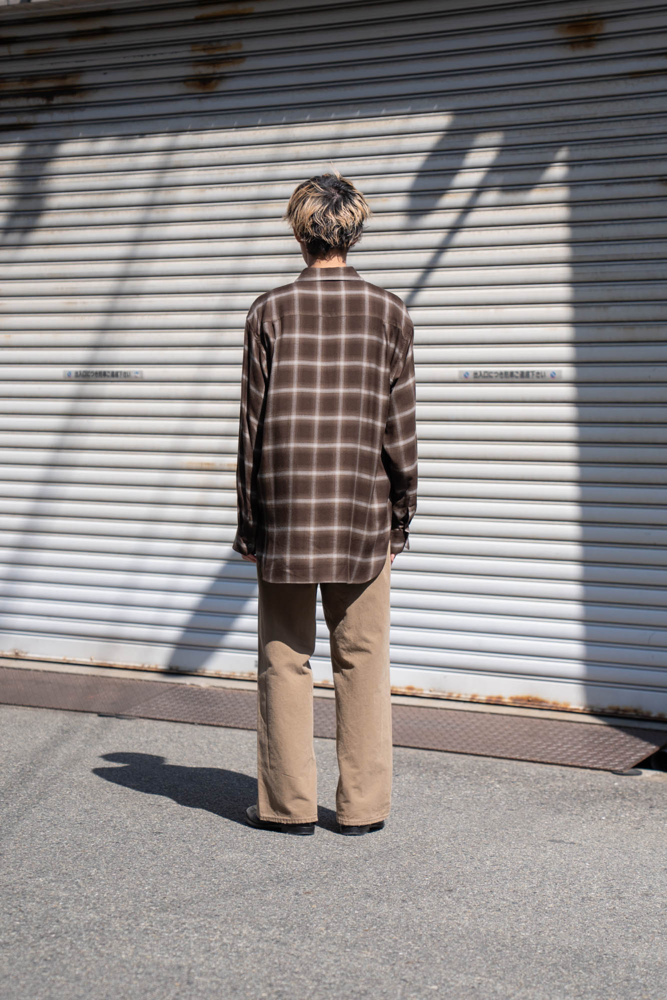 LY/VIS CHECK OVERSIZED LS SHIRT(ST.1461)