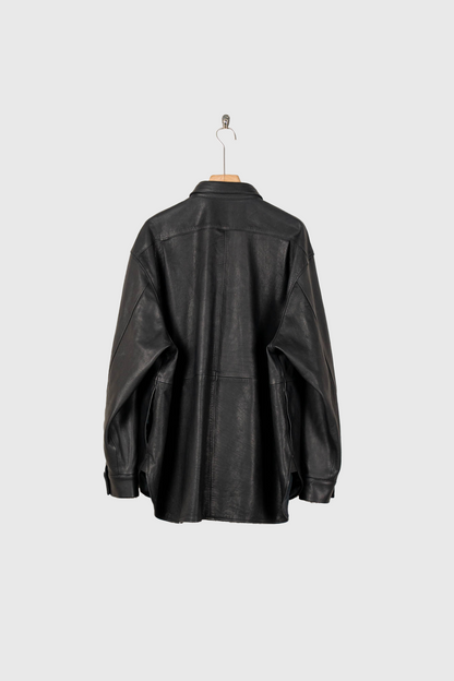 Cow Leather Wide Shirt