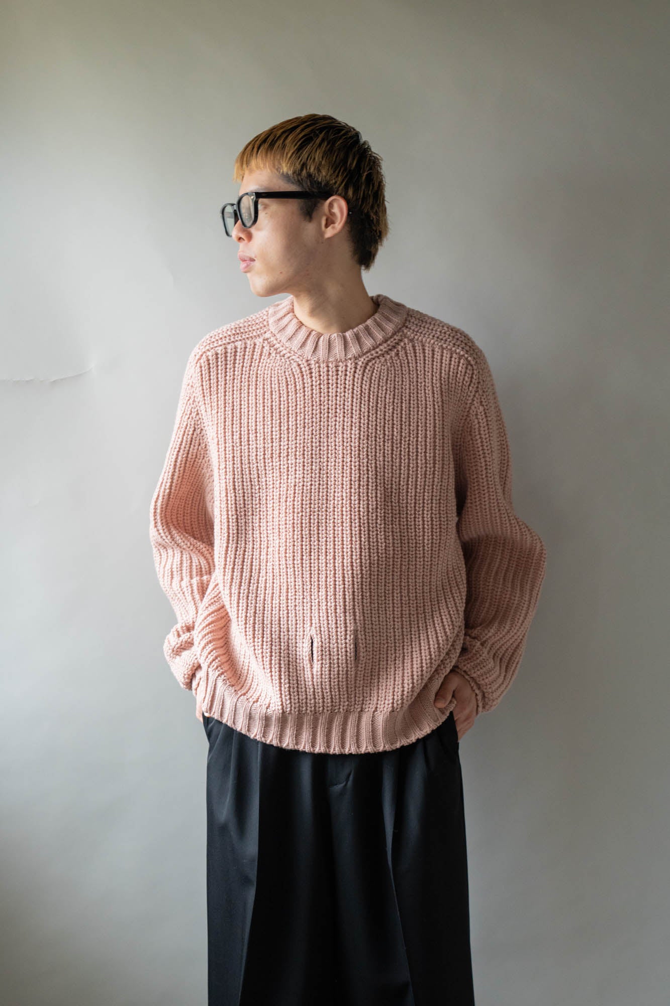 Belt. Slit Knit in Merinos d`Arles