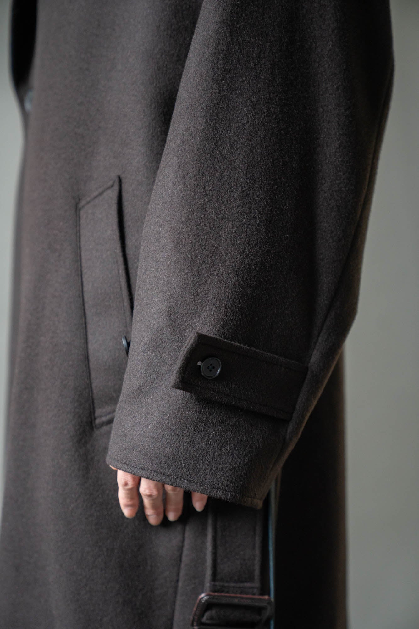 WOOL CASHMERE OVERSIZED PEAK LAPEL CHESTER COAT(ST.1533)