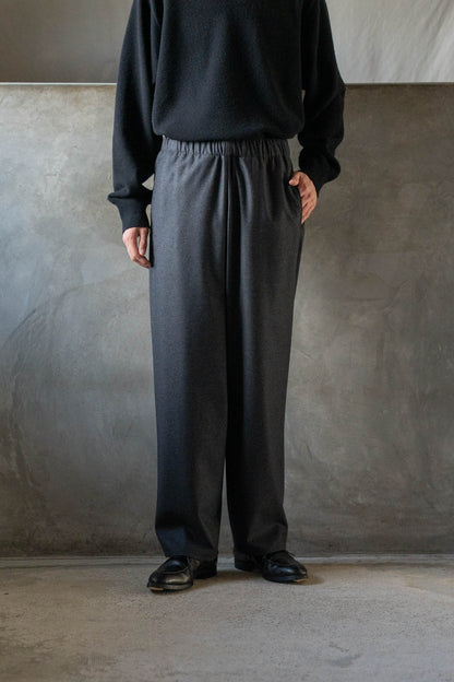 Drawstring Trousers in Wool Flannel