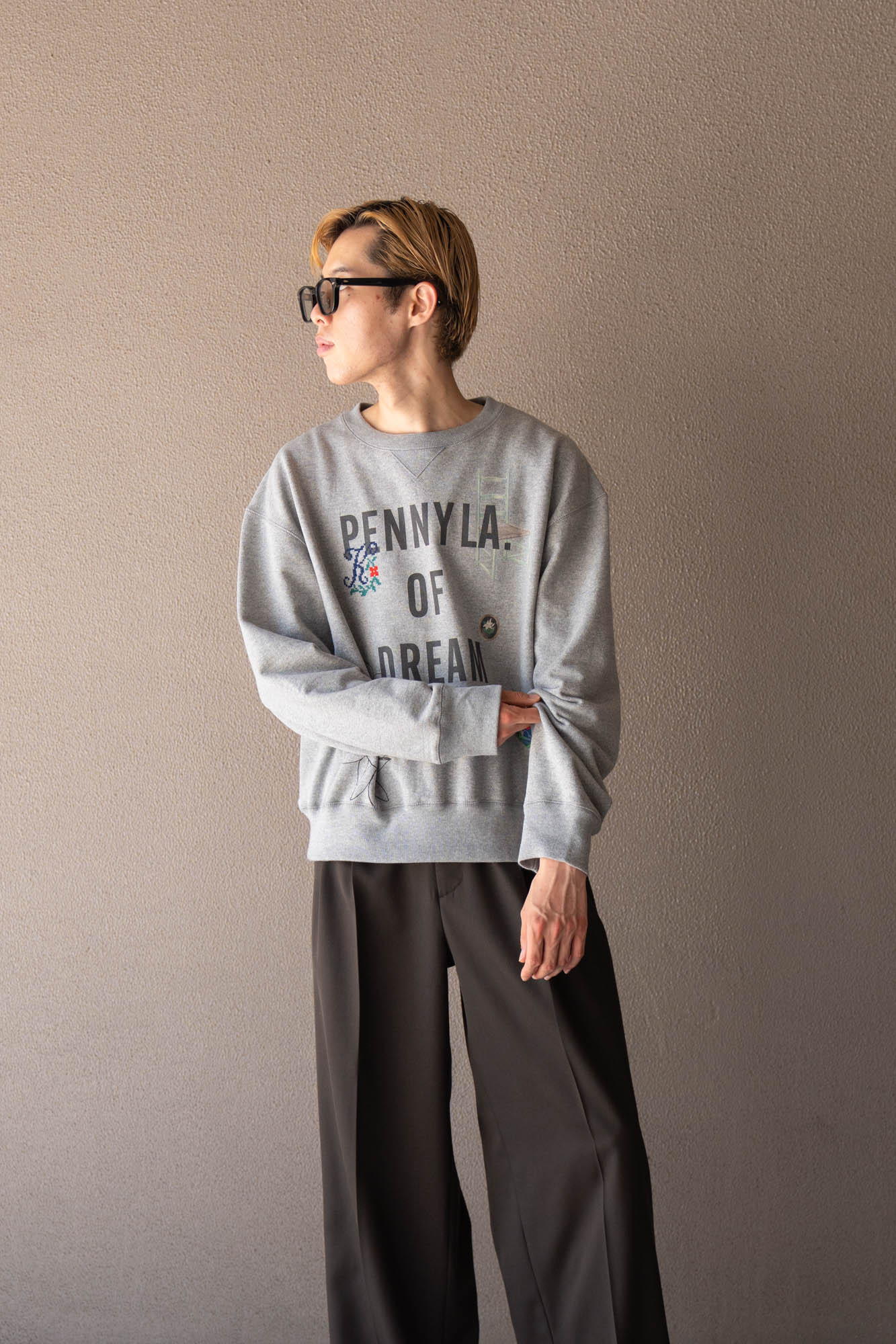 Hand-stitched sweatshirt