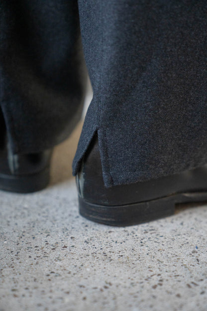 Drawstring Trousers in Wool Flannel
