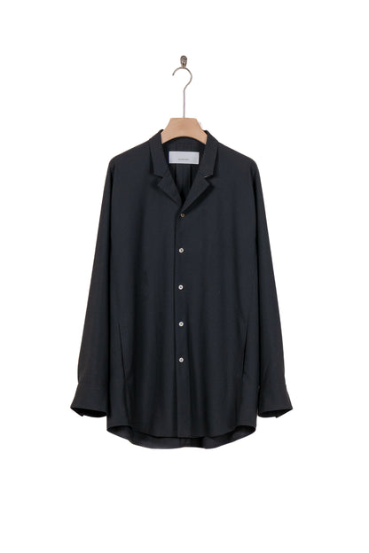 OVERSHIRT WITH NOTCHED LAPEL IN WOOL TROPICAL