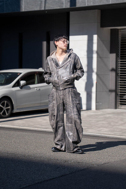 CRACKING COATED RIDERS PARKA .15