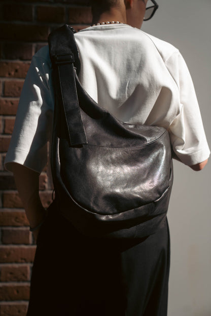 GOAT LEATHER TWIST SHOULDER BAG(ST.1679)