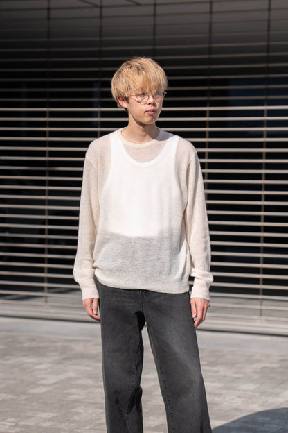 W/AL/NY KNIT CREW NECK LS(ST.1480)