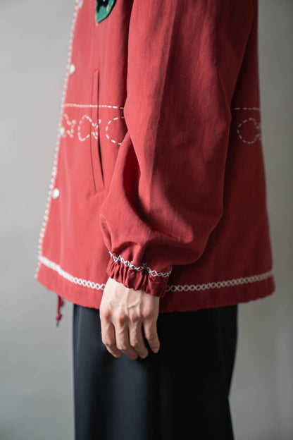 Cross-stitch coach jacket