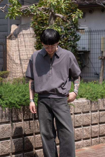 HALF ZIP JERSEY SHORT SLEEVE