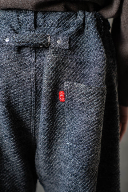 Hand Stitched Rigid Denim Knit Pants