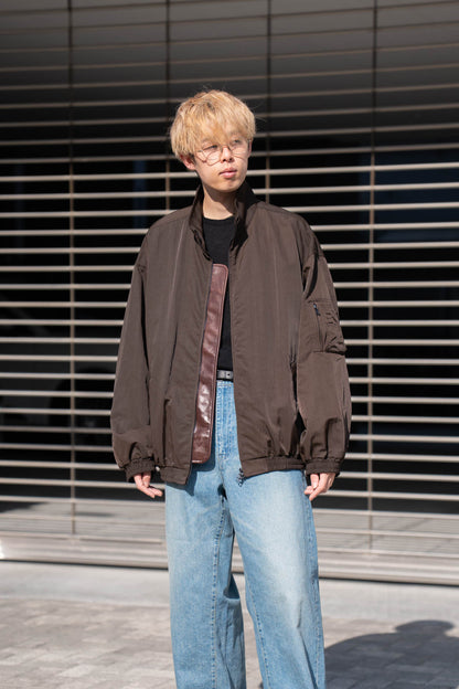 SHRUNK NYLON OVERSIZED FIGHT JACKET(ST.1386)