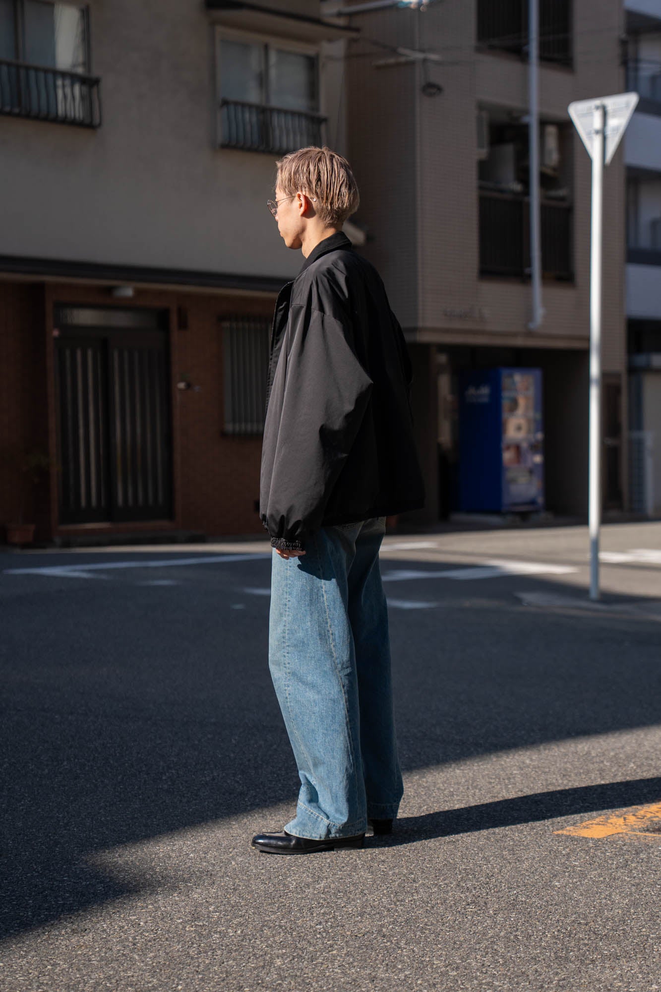 SILK-BACK STAND COLLAR ZIP JACKET(ST.1378)