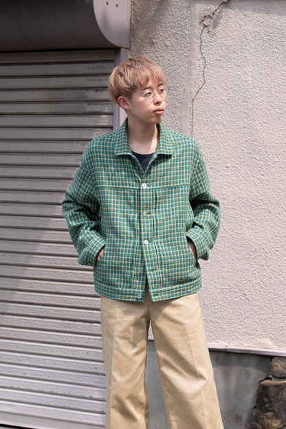 WASHED CHECK JACKET