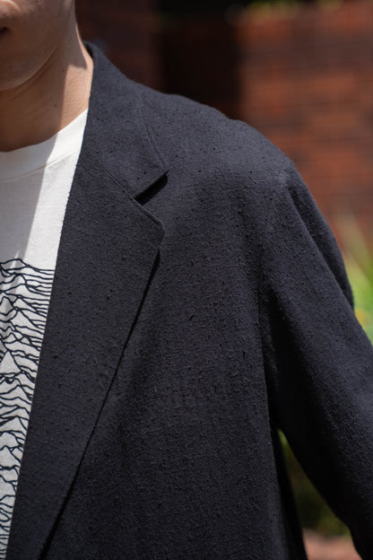 Silk/Cotton Nep Cardigan Jacket