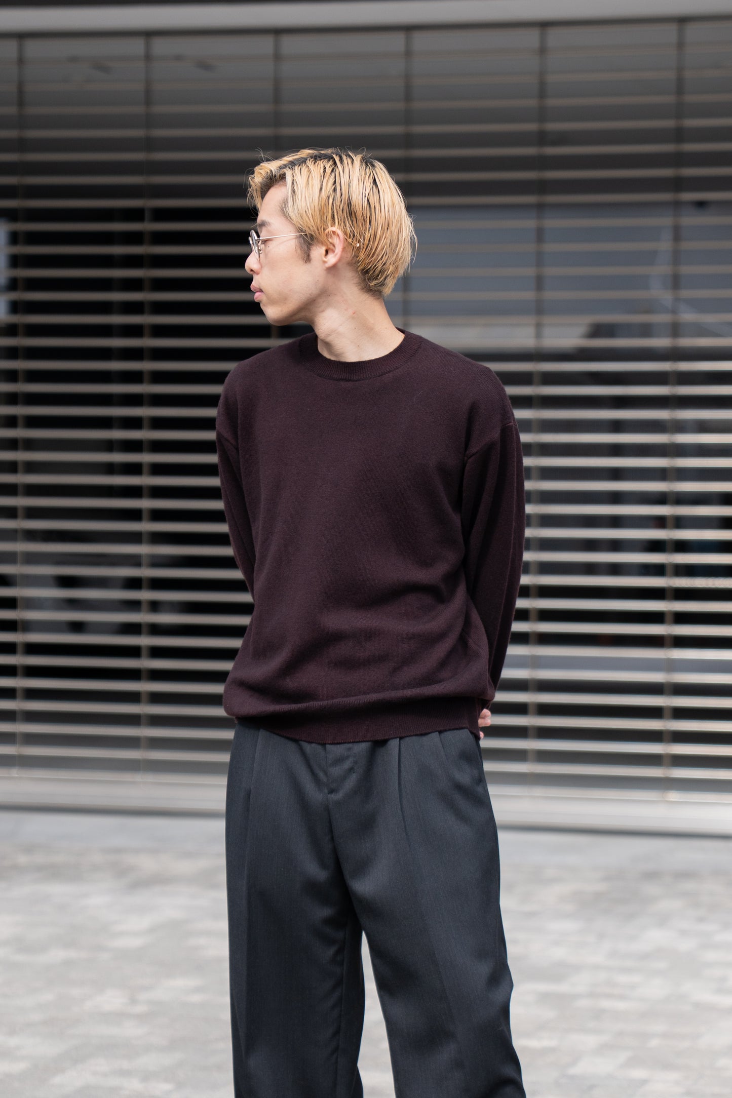RIGID CASHMERE GARMENT DYED SWEATER P/O